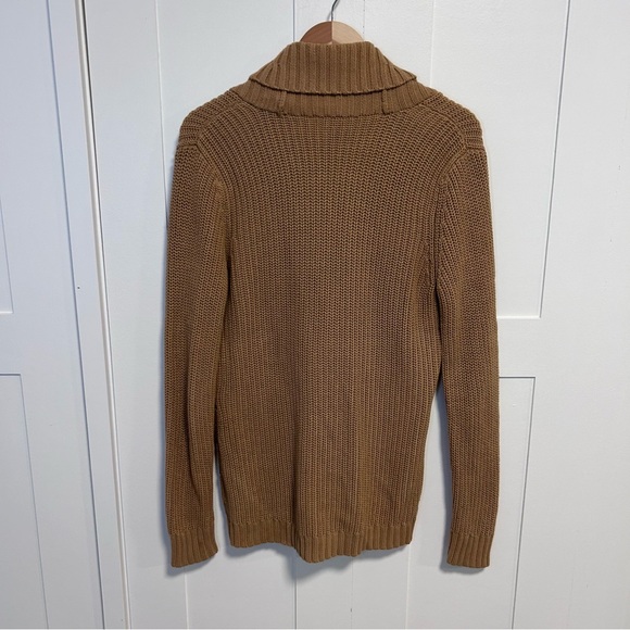 Lauren Ralph Lauren cotton blend camel buckle cardigan medium - Picture 5 of 7